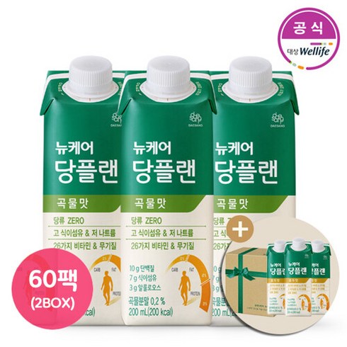 뉴케어 당플랜 곡물맛 당뇨환자영양식, 200ml, 60개