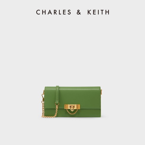 찰스앤키스 CHARLES＆KEITH CK6-10701189 메탈 체인 크로스 장지갑
