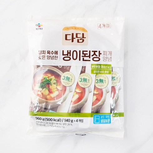 [메가마트]CJ 다담 냉이된장 찌개양념 140g*4, 1개, 560g