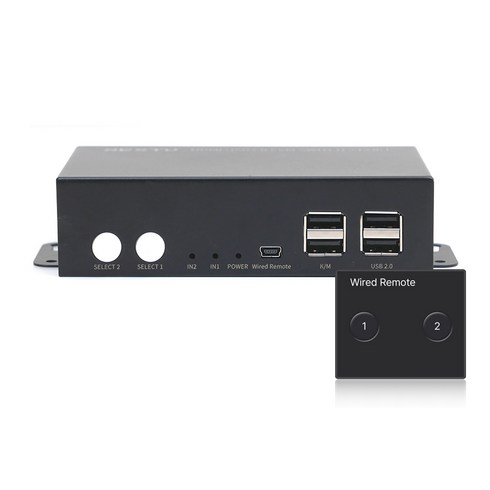 NEXT-7902KVM-DUALKP 2포트 KVM 스위치 / HDMI 2.0 듀얼모니터 제어 지원 / 4k 60Hz / 유선 리모컨 제공