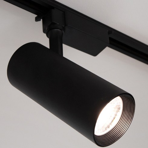LED COB 레일조명 렌즈 스포트라이트 10W 블랙 루체, 전구색 3000K