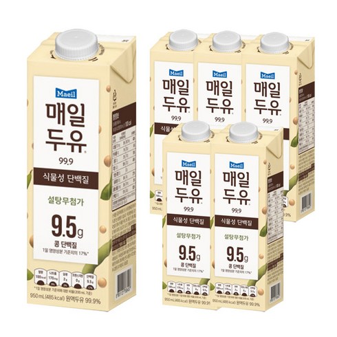 매일유업 매일두유 99.9, 950ml, 6개