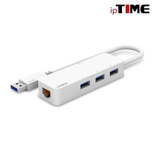 u1003+ㅈ - ipTIME U1003 USB3.0 기가비트 이더넷 유선 랜카드 + 3포트 허브 노트북/데스크탑 겸용, 1개