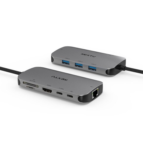 NEXT-2279TCH-PD/Type-C to 멀티포트 아답터(9in1)/C타입/4K HDMI+USB3.0 3포트+기가비트 랜/PD3.