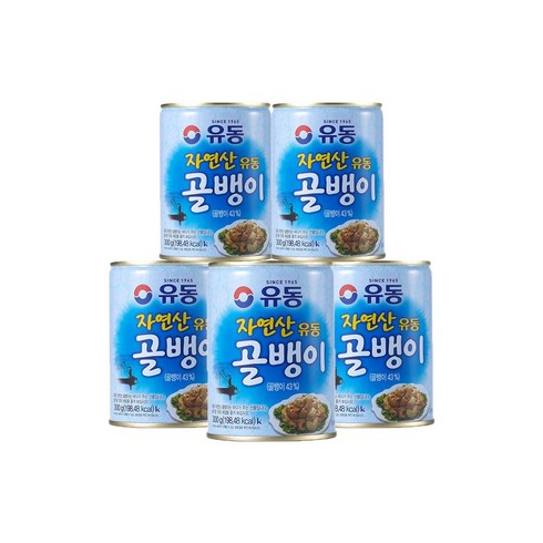 유동골뱅이 - [SH유통]유동 자연산 쫄깃쫄깃 골뱅이 캔 통조림 300g 5개