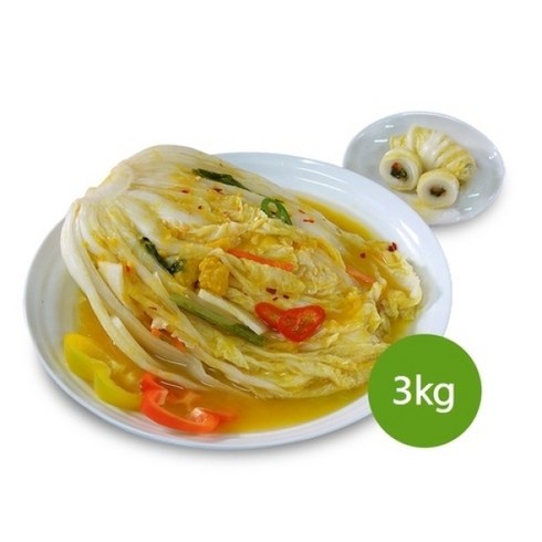 평창꽃순이 평창 고랭지 배추로 담근 호박백김치 3kg, 1개