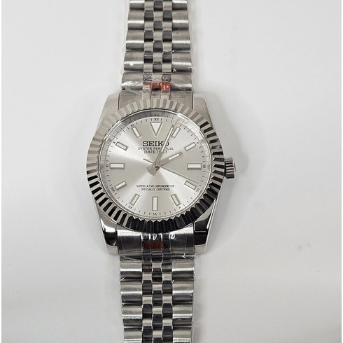 세이코nh35a시계 - 39mm 홈이 있는 맞춤형 시계 - 다양한 색상 사파이어 Seiko NH35A 제공 906278