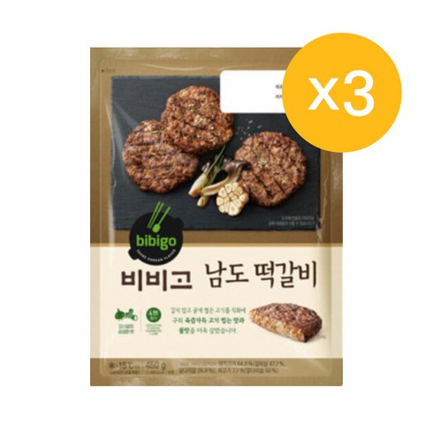 비비고 남도 떡갈비, 450g, 3개