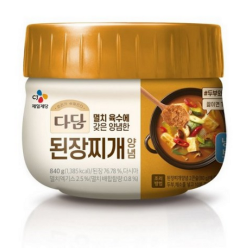 다담 된장찌개840gx1개, 840g, 1개