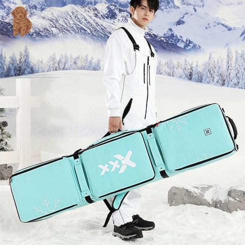 2023년 가성비 최고 스노우보드휠백 - 스노우보드휠백 스키 캐리어 부츠 장비 트롤리, 블루 그라비티 탄소패브릭(무소음 휠)