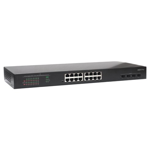 이지넷 NEXT-POE3820-10G 16포트 기가 POE＋ 10G 4SFP 스위치허브