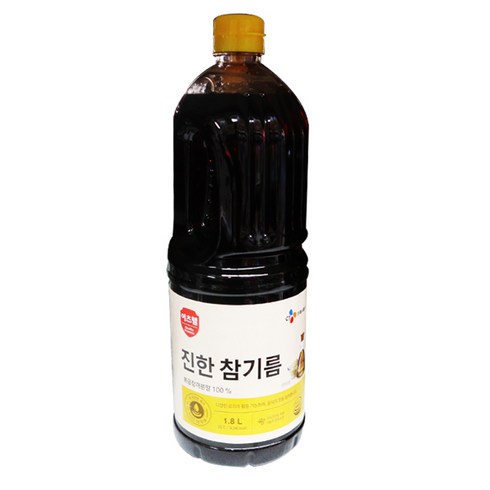 이츠웰참기름 - 이츠웰 진한참기름1.8L 참깨분100%, 1개, 1.8L