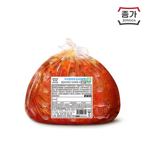 [종가집]우리땅배추김치 태백5kg(외식) + 맛김치80g 증정