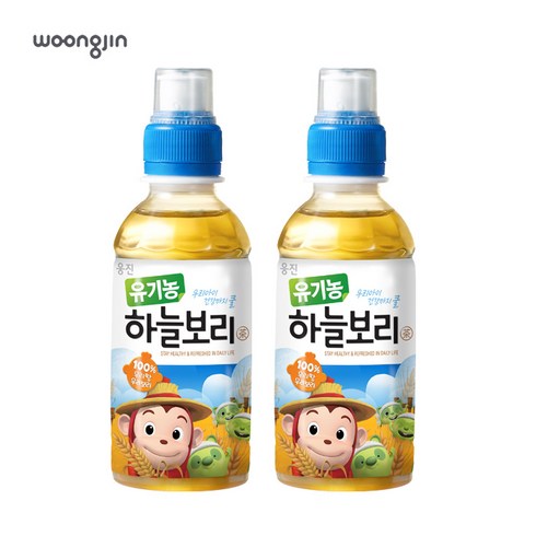 코코몽보리차 - 웅진 유기농 하늘보리 200ml*12입 음료 아기보리차, 보리차, 200ml, 12개