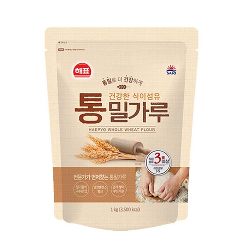 사조 통밀가루, 1kg, 6개