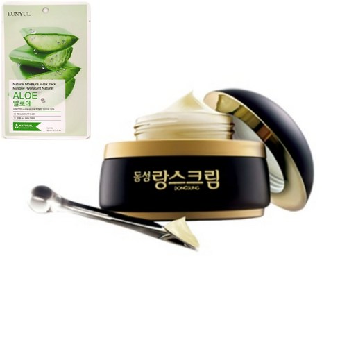 알로에마스크팩 - 동성 랑스 크림 50g + 은율 내츄럴 알로에 마스크팩, 1개