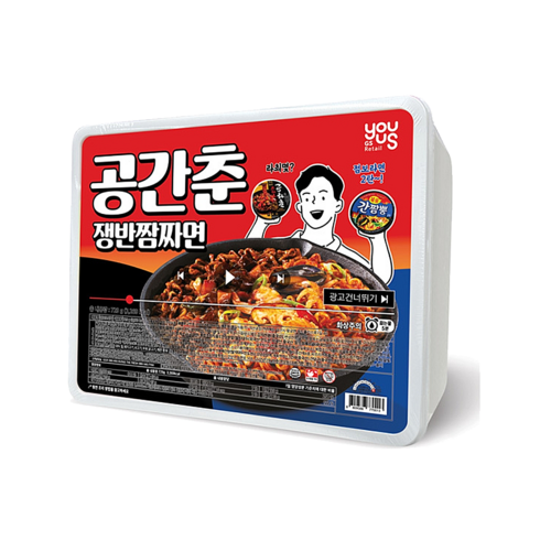 2023년 가성비 최고 공간춘 - 공간춘 쟁반짬짜면 특대형 점보도시락라면 940g x 1개, 단품