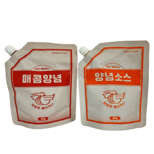 페리카나양념소스 - 페리카나 양념치킨 소스 오리지널 + 매콤양념 2종 세트, 300g, 1개