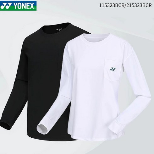 YONEX 요넥스 기능성 긴팔 블랙 화이트 배드민턴 기능성 운동복115323BCR