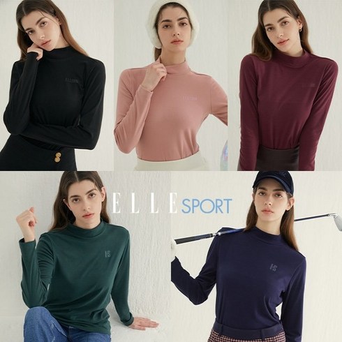 [쇼핑엔티] [쇼핑엔티단독][ELLE SPORT] 엘르스포츠 기획파격가! 양면기모 티셔츠 5종 여성