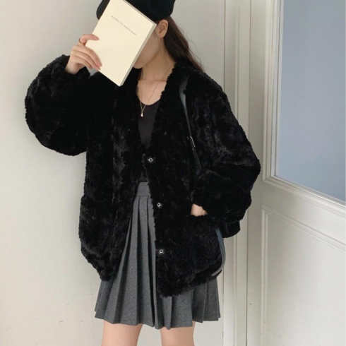 2023년 가성비 최고 퍼잠바 - [+누빔추가]로이 꽈배기 버튼 퍼 점퍼