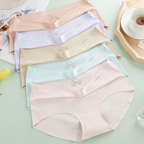 2023년 가성비 최고 심리스 데일리 삼각팬티 - 풀팟 고탁력 심리스 데일리팬티 5P세트 무봉제 부드러운촉감 극도의편안함 요가팬티 헬스팬티