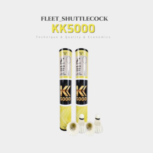 플리트 KK5000 ■1박스/25타■ 더블케이 5000 일정한 비거리 상급오리털 배드민턴 셔틀콕