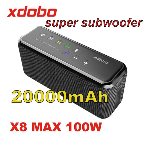 Xdobo 휴대용 무선 블루투스 스피커 TWS 서브우퍼 및 20000mah 배터리 용량 X8 max 100w, 5)X8III 60W