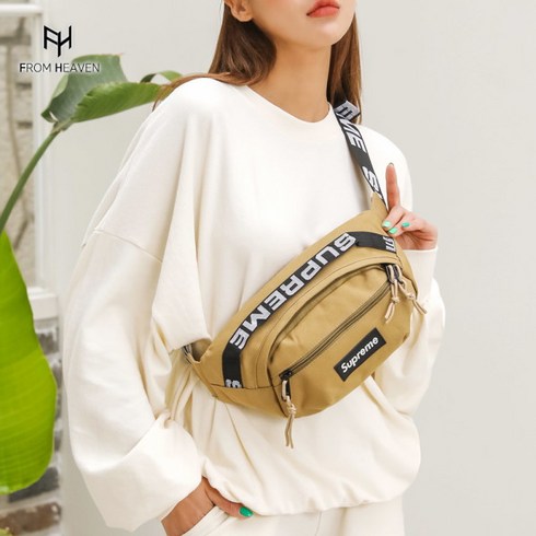 [프롬헤븐] 남녀공용 데일리 웨이스트백 슈프림힙색 그랜슈