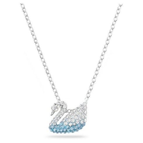 2023년 가성비 최고 스와로브스키목걸이 - Swarovski 스와로브스키 5512094 블루스완 Blue Swan 미니 여성 여자 패션 실버 목걸이