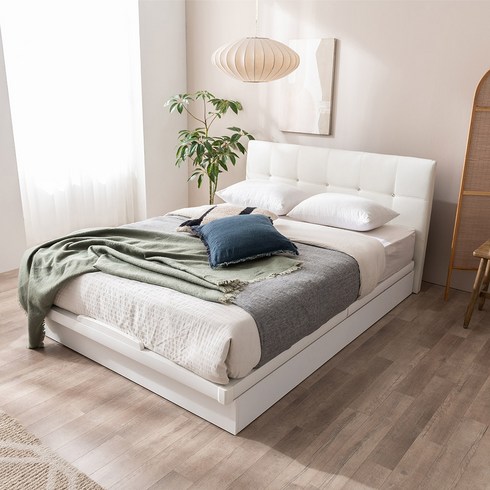 2023년 가성비 최고 신혼부부침대프레임 - 젠티스 베스트 퀸 침대프레임 콜렉션 (매트선택), U. 메이 (화이트)