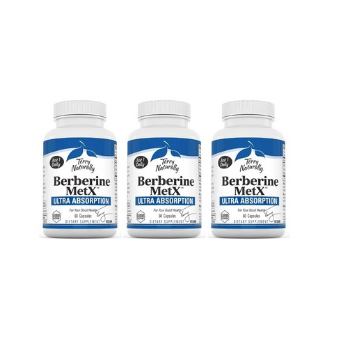 2023년 가성비 최고 베르베린 메트엑스 - Terry Naturally Berberine 테리 네츄럴리 베르베린 MetX 60정 초고흡수 Ultra Absorption, 3개, 250ml