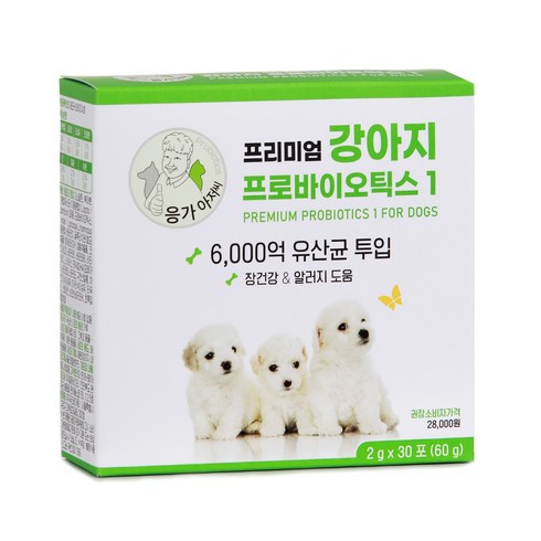 6000억 프리미엄 강아지 프로바이오틱스1 2g 30포 장건강, 30회분, 장건강/유산균, 1개