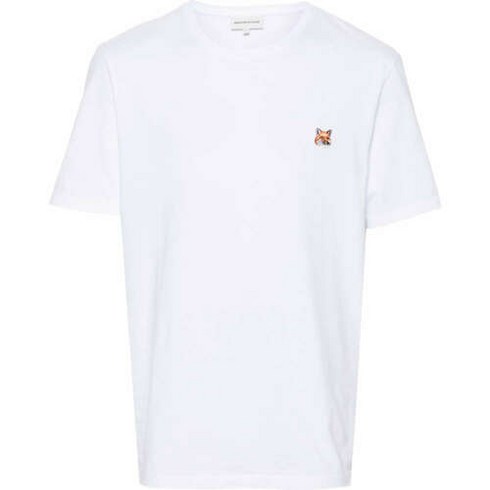 [메종키츠네] 24SS (LM00104KJ0008 WHITE) 남성 폭스헤드 반팔 티셔츠