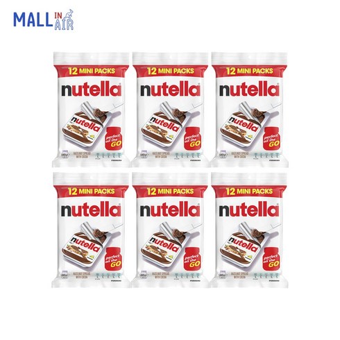 호주 누텔라 Nutella 헤이즐넛 초코 잼 스프레드 미니팩 15g 12개입 휴대용 6개 묶음
