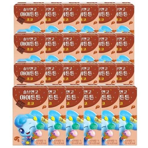 웅진 고칼슘 단백질 어린이음료 캐치티니핑 솔브앤고 아이튼튼 샤샤핑 초코 150mL 24개 나들이 소풍 디저트, 30세트