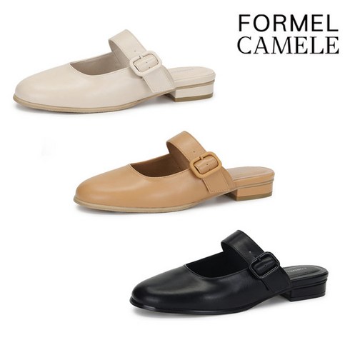 포멜카멜레 - 포멜카멜레 FORMEL CAMELE 라운드 메리제인 뮬 2CM 3종 택1 FKG1F1SM301 261209