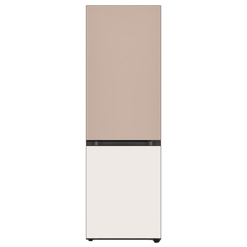 [색상선택형] LG전자 모던엣지 오브제컬렉션 2도어 냉장고 방문설치, 클레이브라운(상칸)베이지(하칸), q342GCB133S