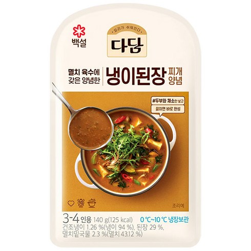 올따옴 CJ 다담 냉이된장찌개양념 140g 18개