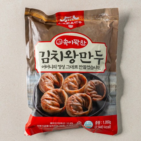 전주한옥 만두 왕만두 고기 김치 왕교자 손만두 육즙만두 겨울간식 1.05kg, 2개, 김치왕만두