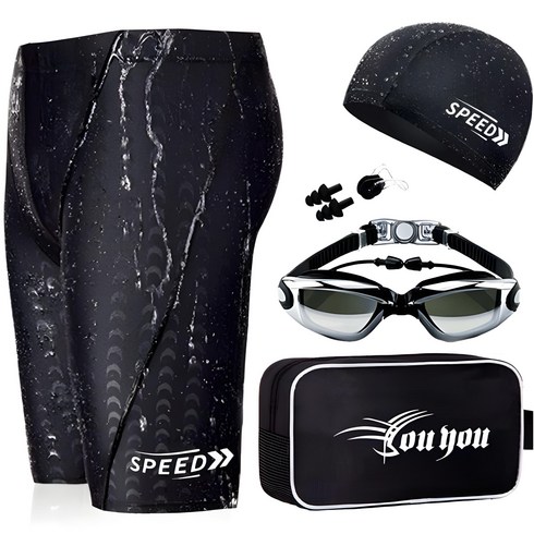 남성용 5부 사각 수영복 6종세트 남자빅사이즈 실내수영복 YOUYOU