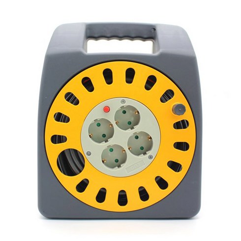 2023년 가성비 최고 리드선구로렌탈 - 야토 4구접지 캠핑릴선 전기릴선 릴선 전기릴 리드선, 1개, 30m