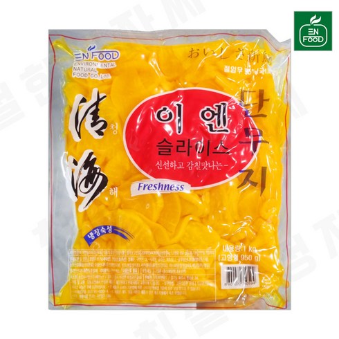 이엔 압축 일식 슬라이스 단무지, 1kg, 1개