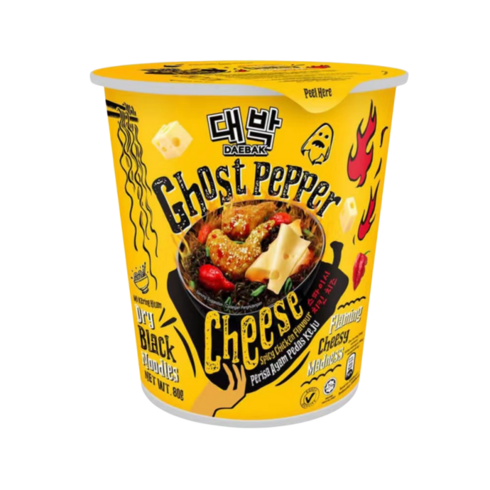 HONA국제 말레이시아 대박라면 고스트페퍼 라면 스파이시 치즈맛 80g/컵, 6개, 80g