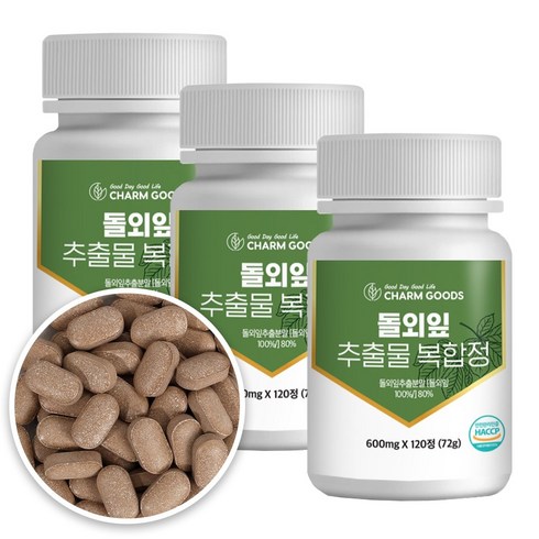 2023년 가성비 최고 니아르 돌외잎 - 돌외잎 추출물 분말 복합 정 엑티포닌 함유, 120정, 3개