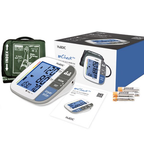 휴비딕자동혈압계 - HubDIC 휴비딕 자동 전자 혈압계 HBP1800 혈압 맥박 부정맥 측정기, 3개