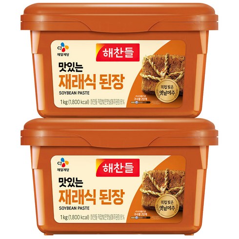 해찬들재래식된장 - 해찬들 재래식 된장, 1kg, 2개