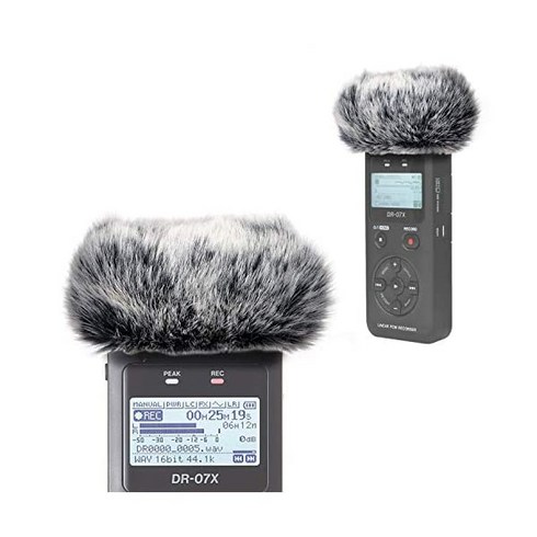 타스캠 DR-07X DR-07MKII 휴대용 디지털 레코더 용 DR07X 윈드 스크린 머프 YOUSHARES의 DR07X 마이크 윈드 스크린 인조 모피 윈드 머프