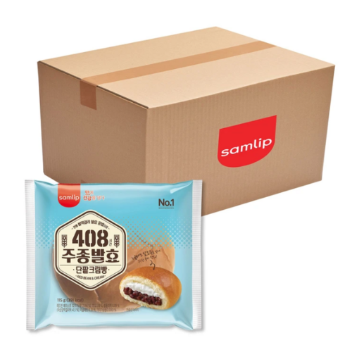 이천 쌀크림빵 흥보따리 세트 - 삼립 408시간 주종발효 단팥크림빵 115g x 20ea, 2300g, 20개