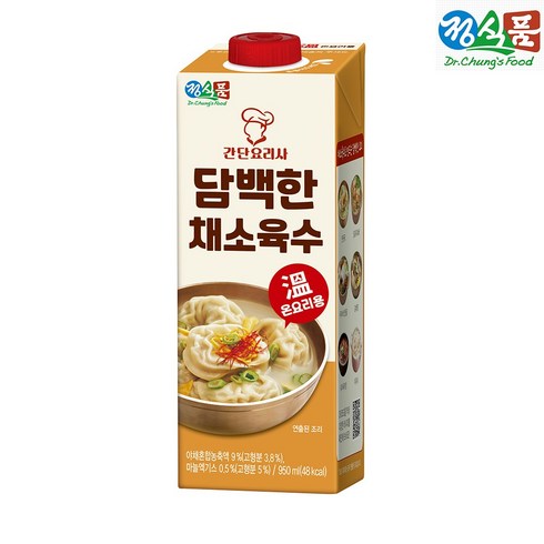 정식품채소육수 - [정식품] 간단요리사 담백한 채소육수 950mlx6팩, 950ml, 6개